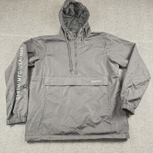 Smith Optics Jacket Mens Small Black Anorak Windbreaker Outdoors Hood Pullover